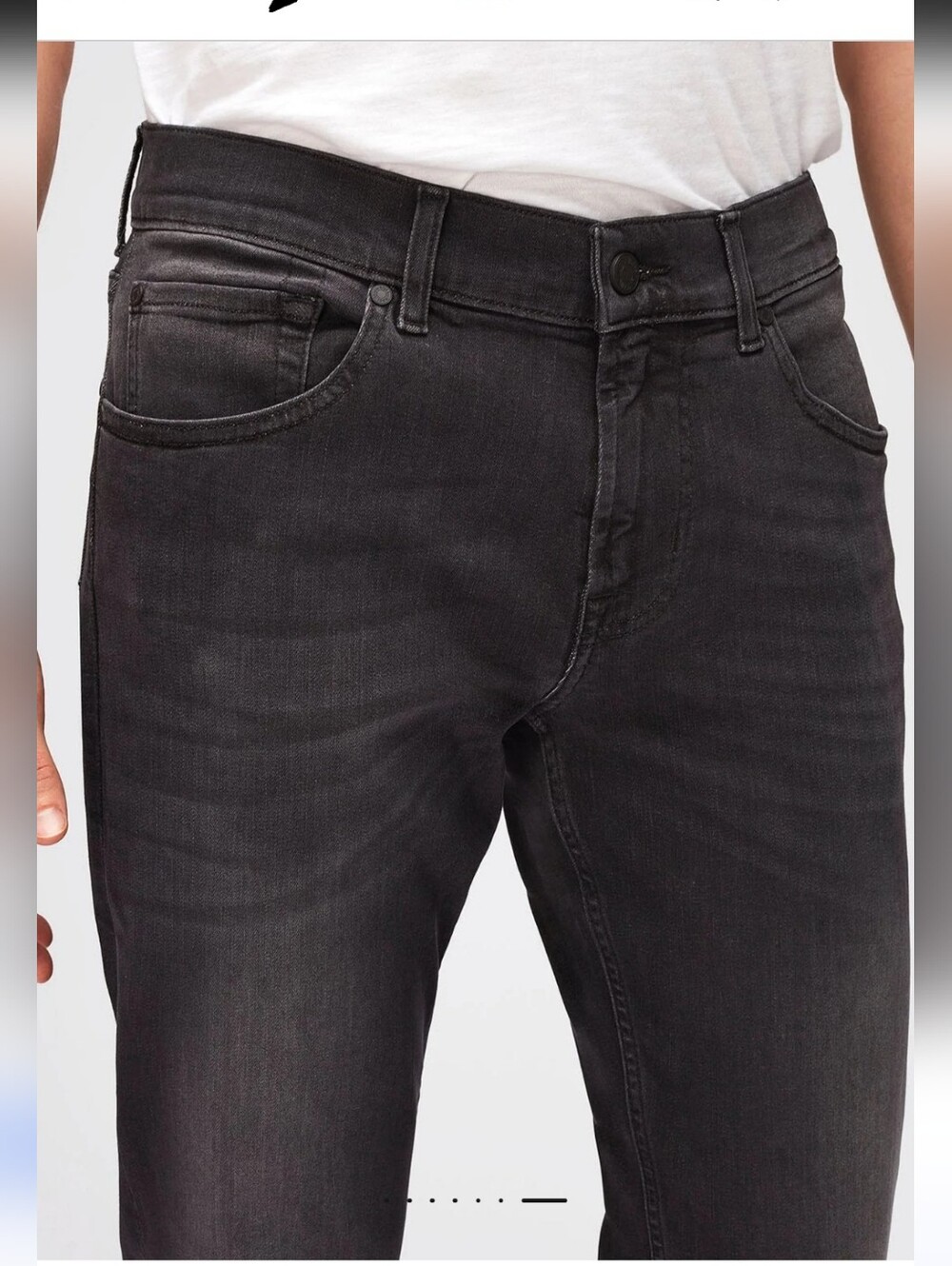 7 For All Mankind Mens Slim Straight Luxe Performance Slimmy Plus Size 33 X 35 - Picture 3 of 15